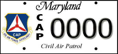 Civil Air Patrol license plate
